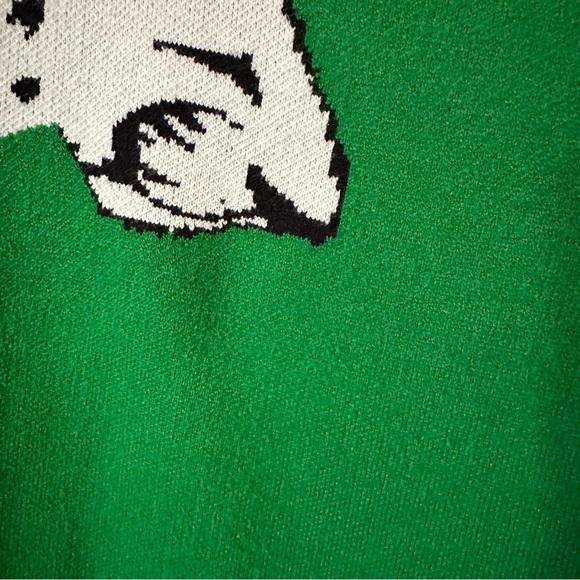CDM Unique Snow Leopard Green Crew Neck Women’s- M - Cotton blend Sweater - Picture 4 of 8